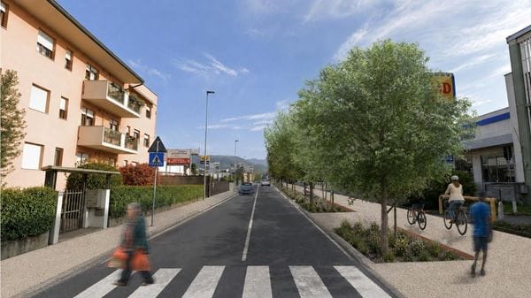 Via Ghislandi, nuova ciclopedonale e 38 alberi: progetto da 1,3 milioni