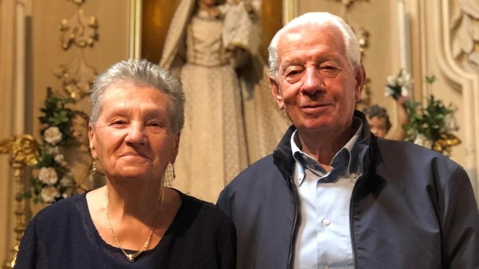 Maria Manenti e Giuseppe Calissi, sposati dall’11 febbraio 1960