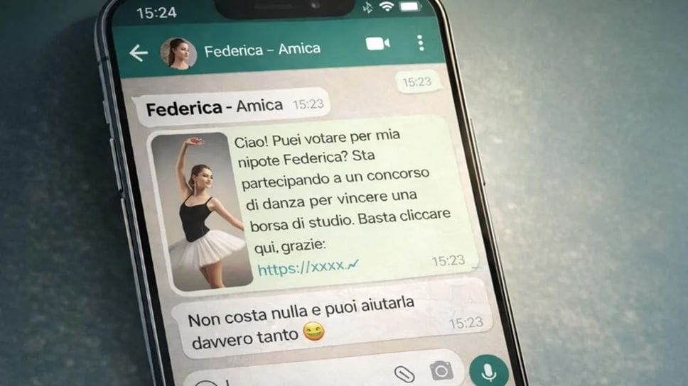 Il messaggio della «ballerina» è tra i più diffusi in queste settimane tra le truffe via Whatsapp