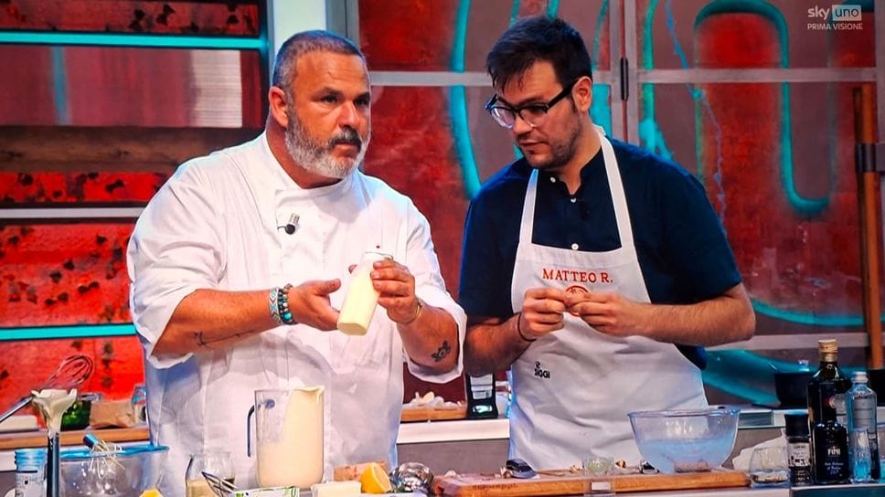 Matteo Rinaldi con Angel León del ristorante «Aponiente» di Cadice (tre stelle Michelin)