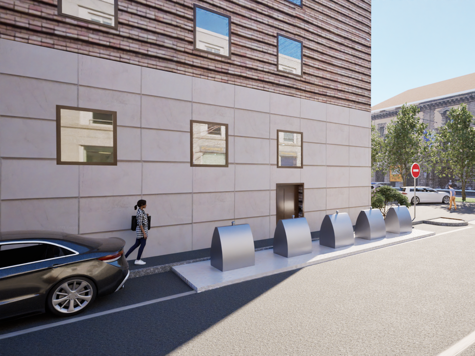 Un rendering delle vie interessate al posizionamento delle nuove ecoisole