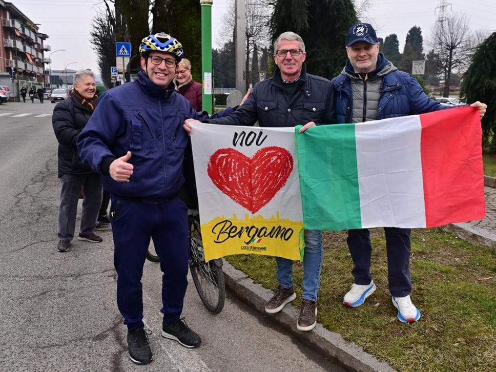 Per strada con il «cuore bergamasco»