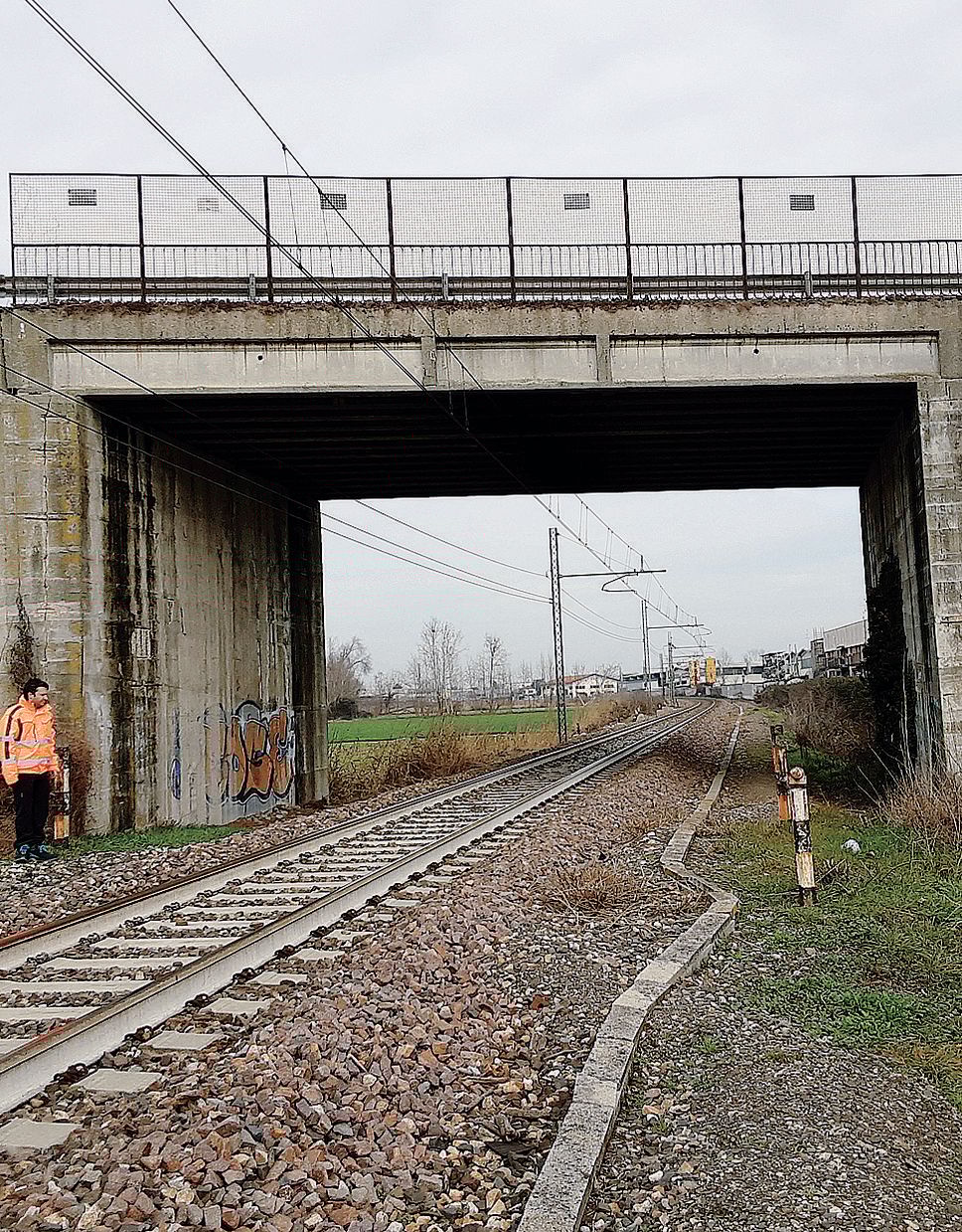 Il sovrappasso ferroviario sulla Sp 185 a Caravaggio. È quello con il più alto livello di difettosità relativa