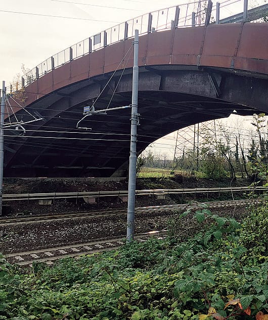 Il sovrappasso ferroviario sulla variante alla Sp98 a Cividate