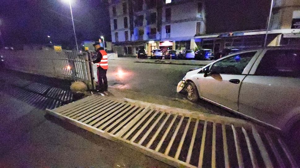 La Fiat Grande Punto coinvolta nell’incidente a Mozzo