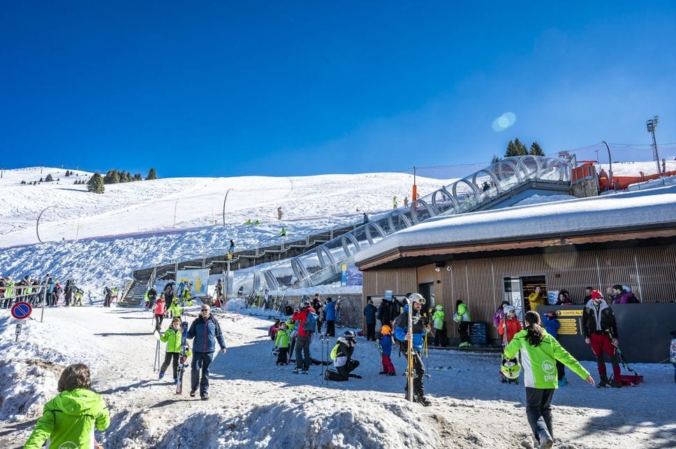 La  rampa che porta alla seggiovia Termen, al Monte Pora: ieri presenze record