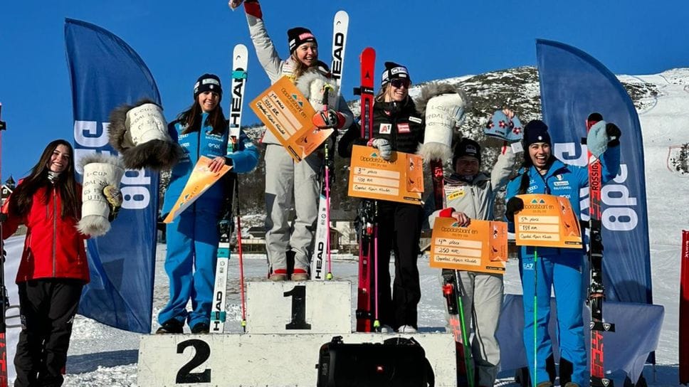 Ilaria Ghisalberti sul secondo gradino del podio a  Oppdal