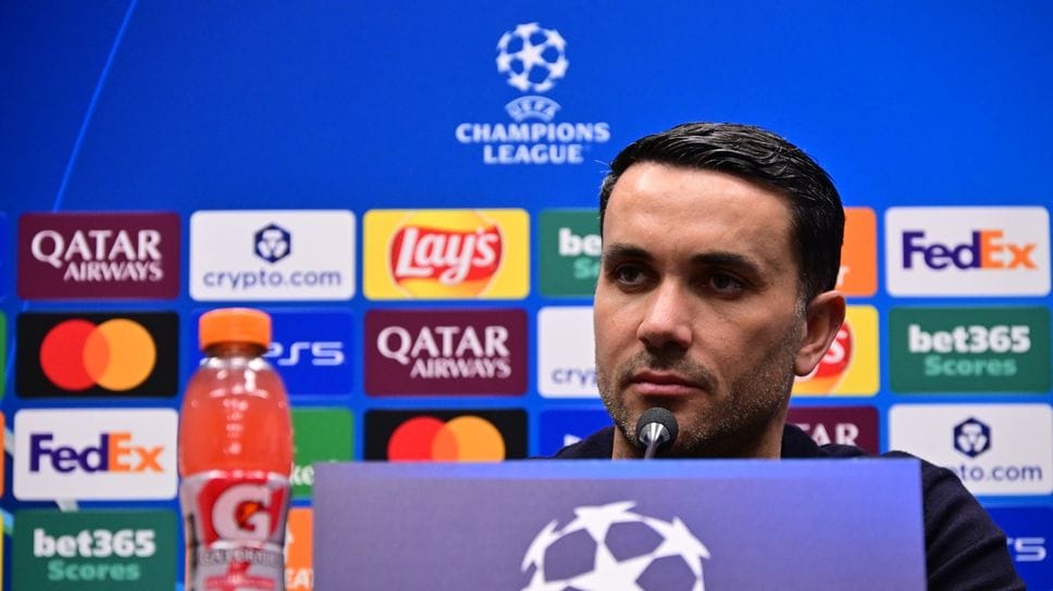 Palladino in conferenza stampa alla vigilia di Atalanta-Borussia Dortmund