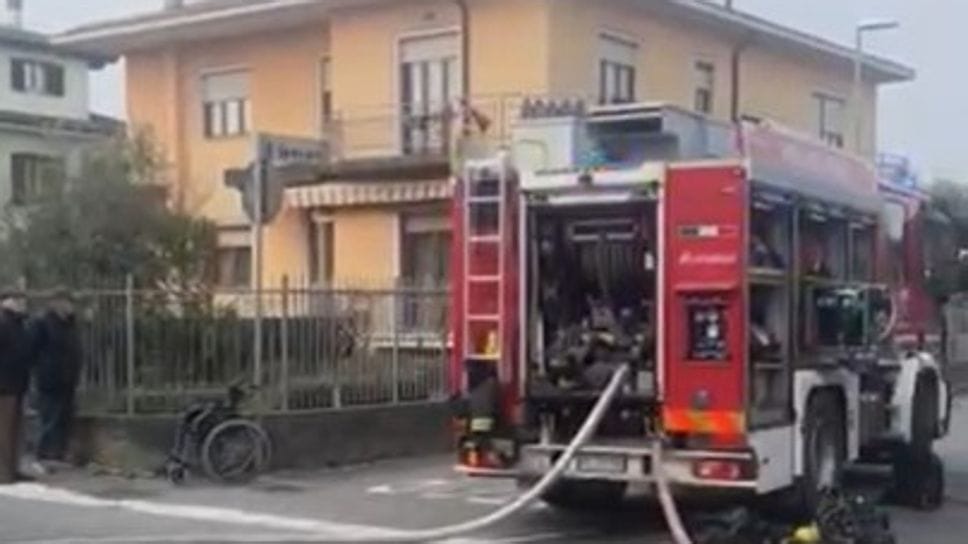 Uno dei mezzi intervenuti martedì 24 febbraio a Ghisalba