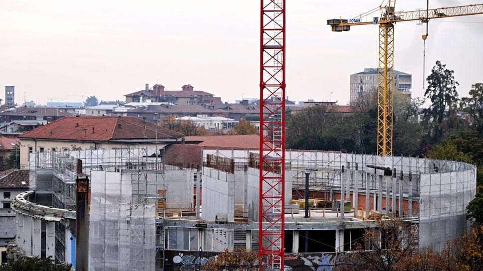 Il cantiere per la realizzazione della nuova Gamec