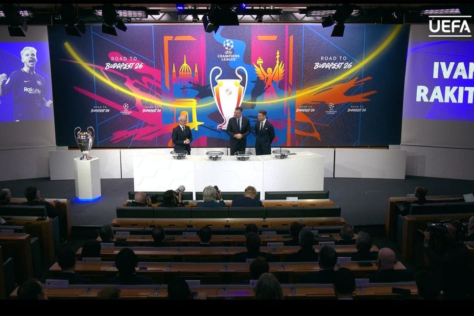 Il sorteggio a Nyon degli ottavi di finale di Champions League