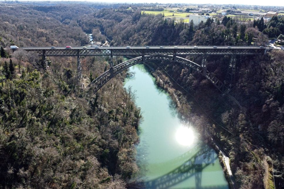 Ponte San Michele tra Calusco e Paderno