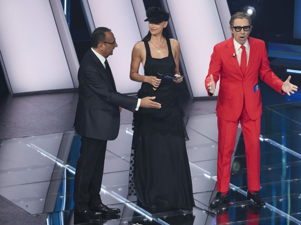 Carlo Conti, Irina Shayk e Ubaldo Pantani