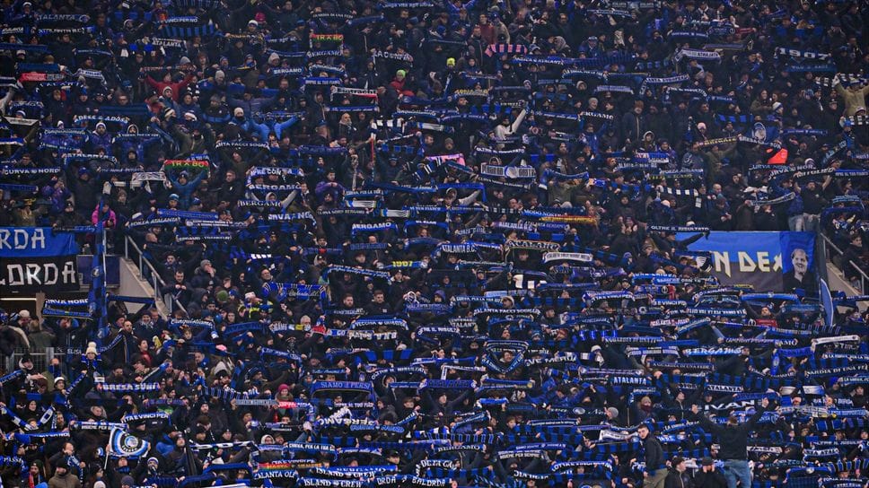 La coreografia per Atalanta-Athletic, l’ultima sfida di Champions League giocata allo stadio di Bergamo