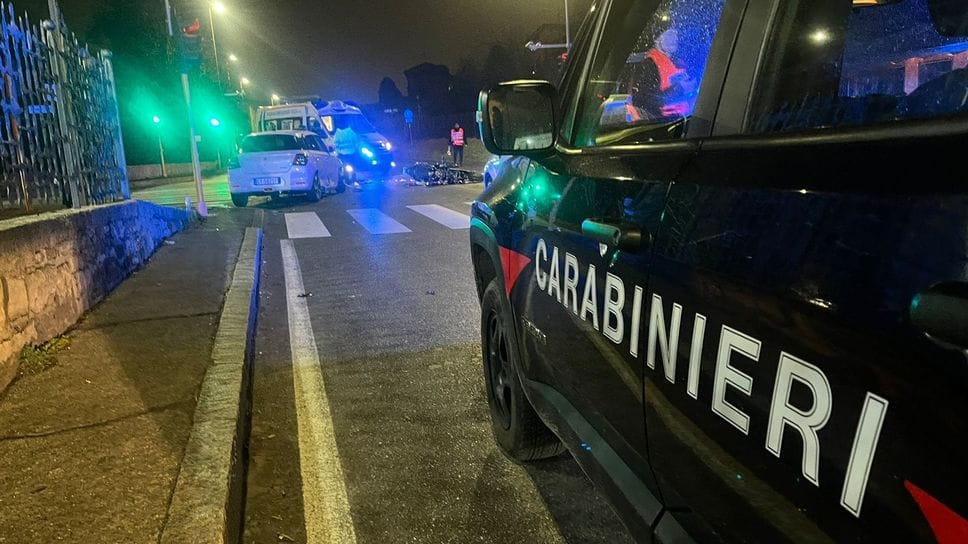 Ponteranica, all’incrocio della strada provinciale con via Fustina dove si è verificato l’incidente mortale