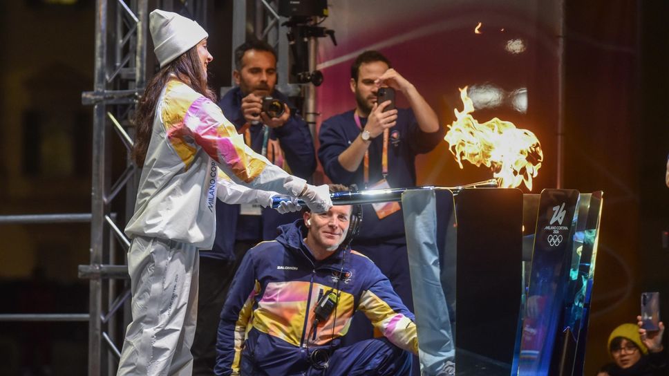 Il Braciere olimpico acceso nella serata del 5 febbraio a Milano