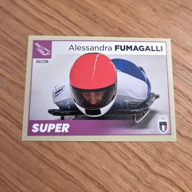 La figurina della raccolta Panini dedicata ad Alessandra Fumagalli
