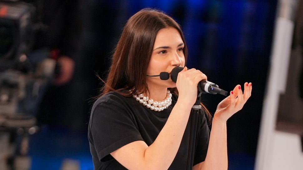 Caterina durante la trasmissione