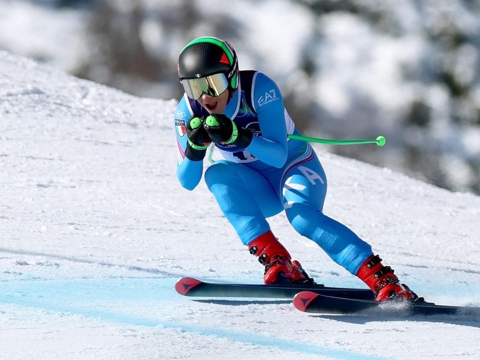 Sofia Goggia durante la discesa