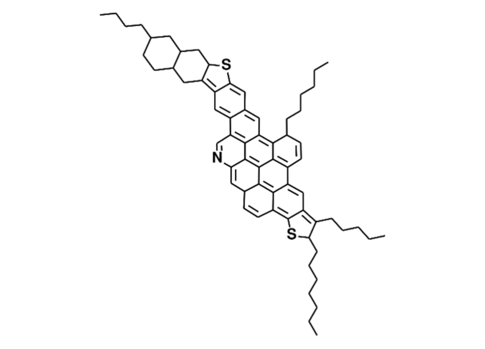 Esempio di una molecola di asfaltane
