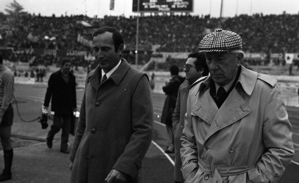 Rino Marchesi (a sinistra) e Ferruccio Valcareggi, Roma, 3 dicembre 1978