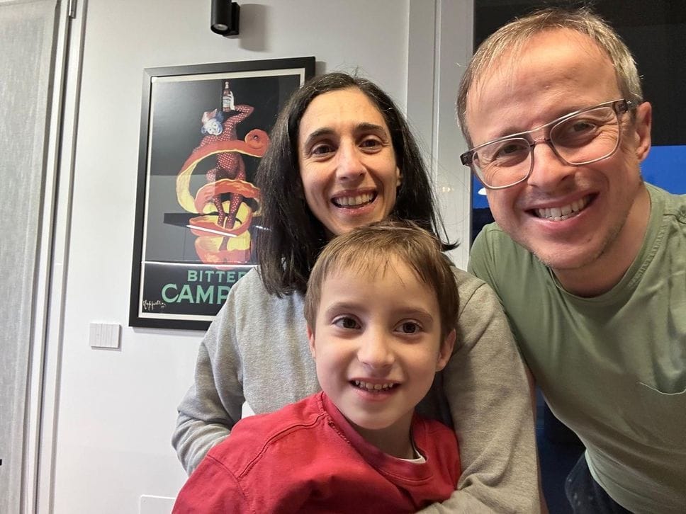 Nicolò Bellato con mamma Daniela e papà Massimiliano