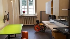 La cucina domotica nello spazio in Borgo Palazzo