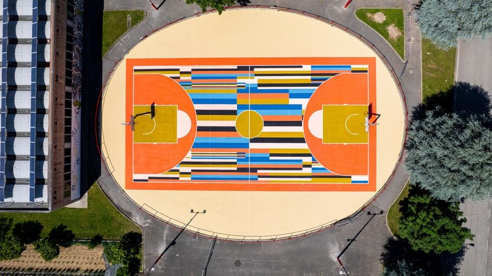 Il campo da basket realizzato da Street Art Ball Project a Cittadella