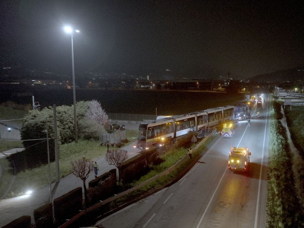 L’arrivo al deposito