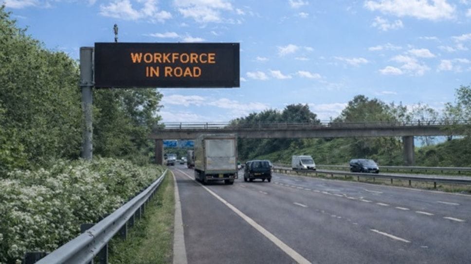 Uno dei display Aesys  installati per conto di National Highways