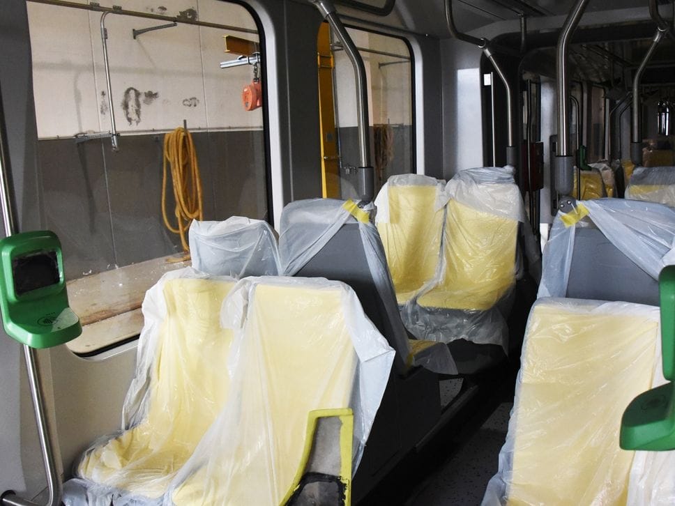 L’interno del nuovo tram