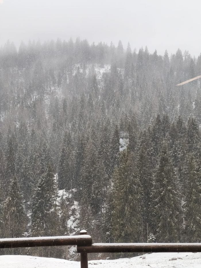 La nevicata di sabato 14 marzo al rifugio Alpe Corte sopra Ardesio in Valle Seriana