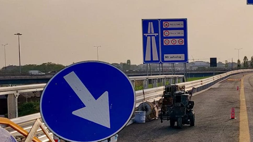 Una foto di repertorio di un cantiere autostradale