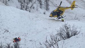 L’arrivo dell’elisoccorso a Foppolo