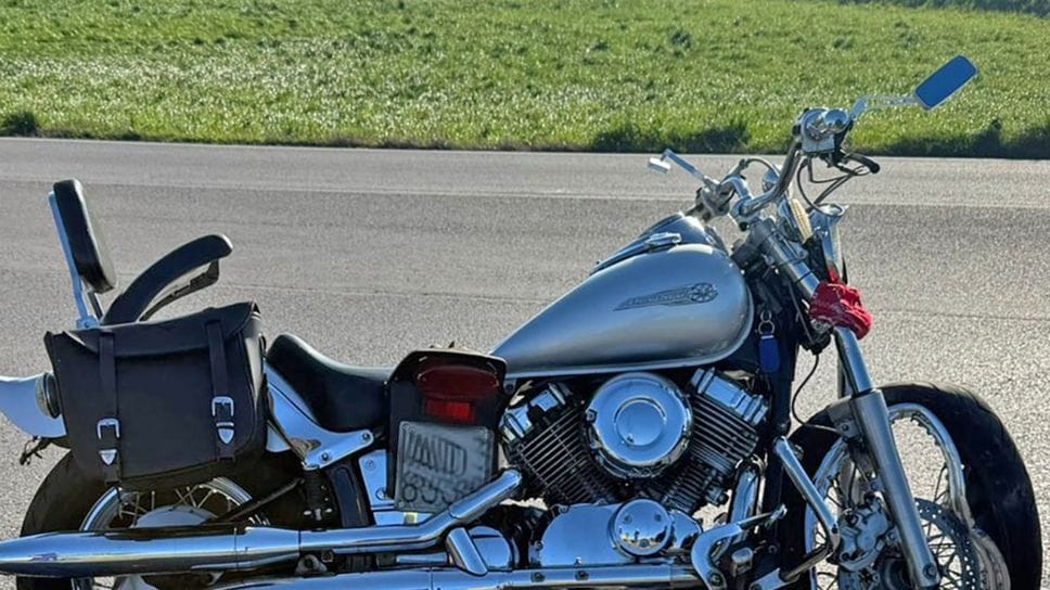 La moto coinvolta nell’incidente