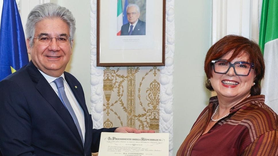 L’ambasciatore Nicola Faganello e la prof.ssa Silvia Giordani