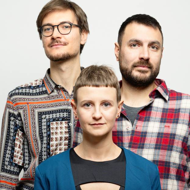 Anaïs Drago con Federico Calcagno e Max Trabucco