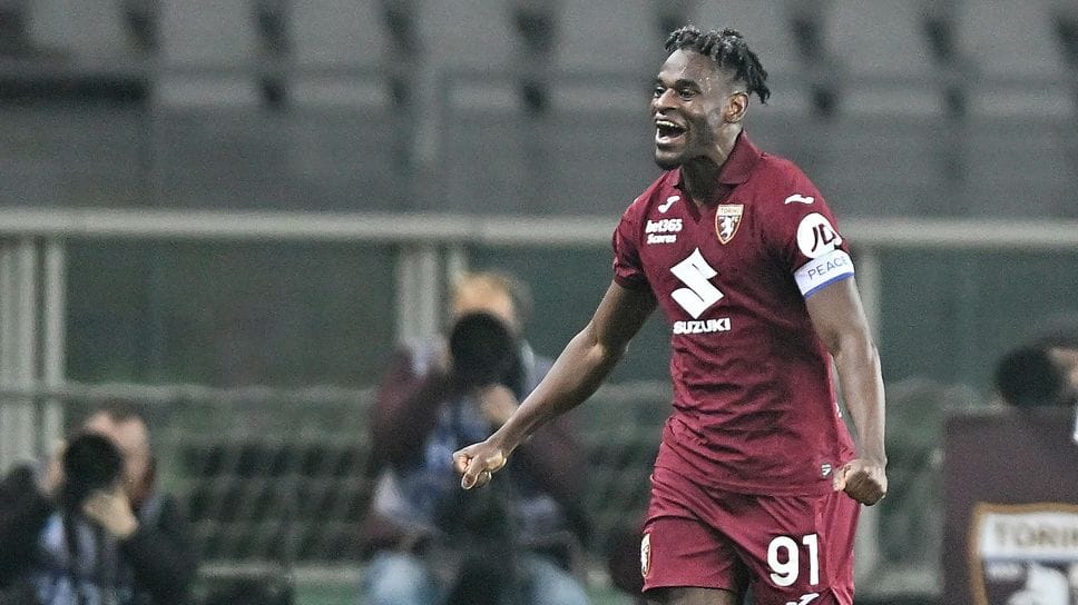 Duvan Zapata, ex nerazzurri, che  ha firmato il gol vittoria del Torino contro la Lazio