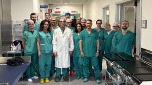 Il team di Anestesia e Rianimazione dell’Ospedale Bolognini. Al centro, Roberto Keim
