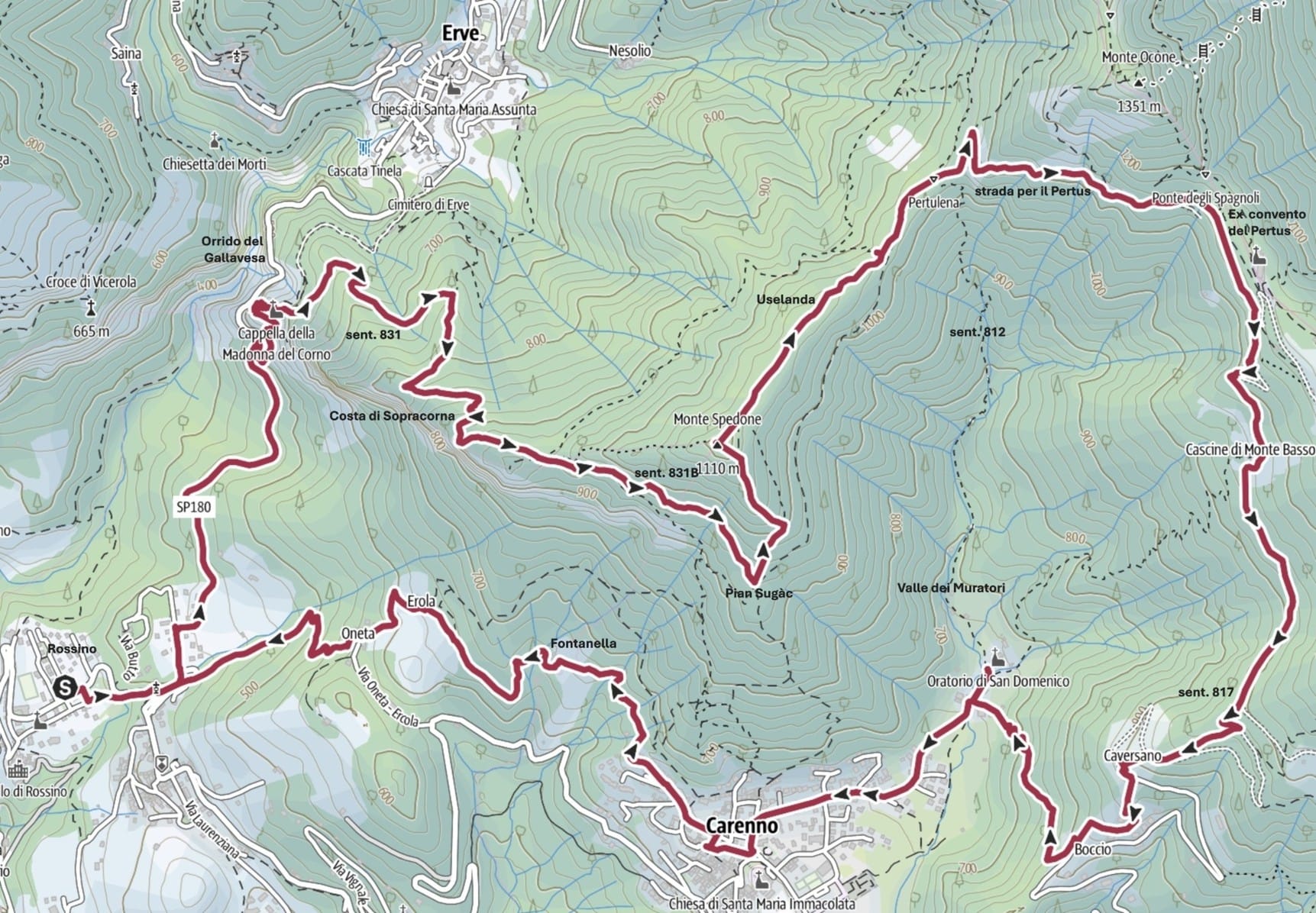 Da Rossino al Monte Spedone per i magnifici panorami della Val San Martino