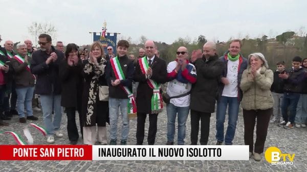 Ponte San Pietro, l'inaugurazione del nuovo Isolotto