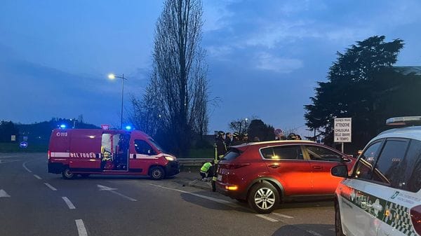 Trescore, incidente con due moto coinvolte. Due feriti, non gravi