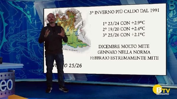 Meteo: il terzo inverno più caldo dal 1991, la primavera sboccerà a fine aprile e l'estate si prevede meno afosa