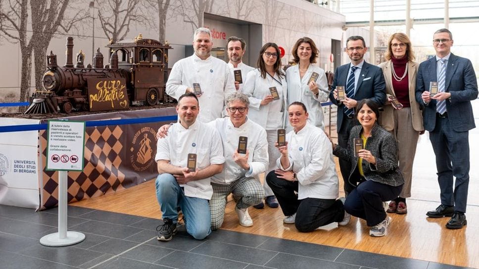 Il treno di cioccolato sbarca all’ospedale «Papa Giovanni»