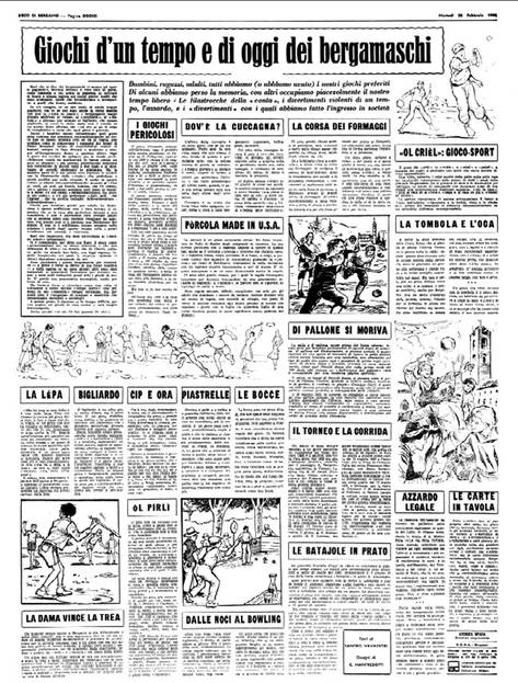 Dal pirlì alla lippa. I giochi di una volta che fanno rivivere la Bergamo di un tempo