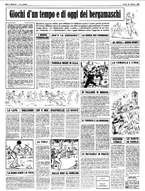 Dal pirlì alla lippa. I giochi di una volta che fanno rivivere la Bergamo di un tempo