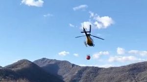 Ponteranica, incendio boschivo in val Braghizza: interviene l’elicottero