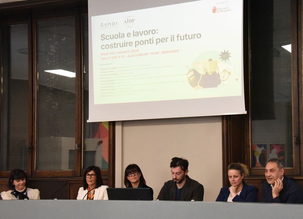 I relatori al convegno di Asnor e Aidp sul rapporto tra scuola e lavoro