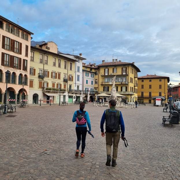 La piazza centrale di Lovere