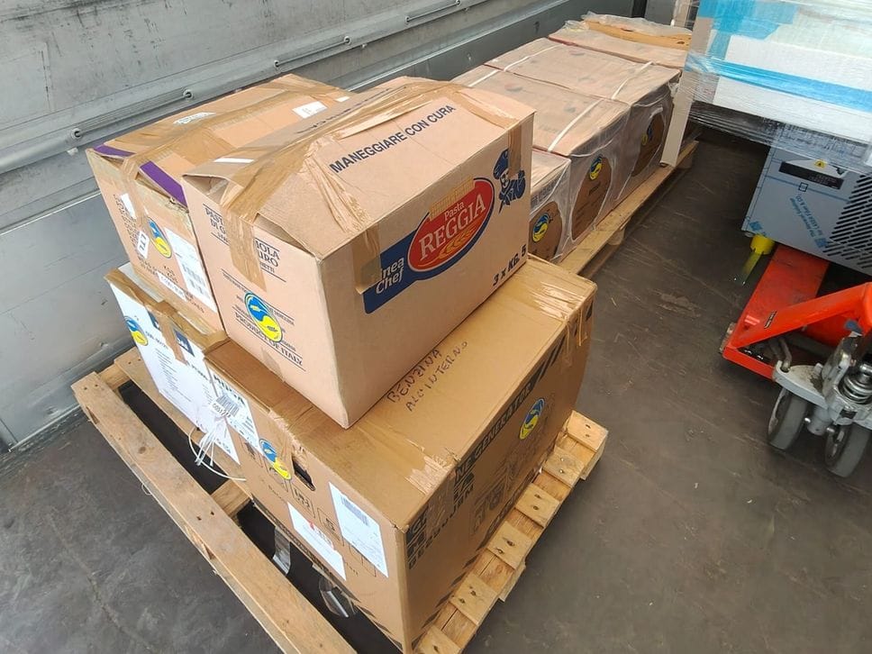 I materiali pronti per il viaggio